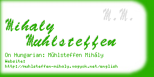 mihaly muhlsteffen business card