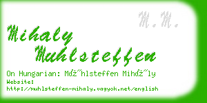 mihaly muhlsteffen business card